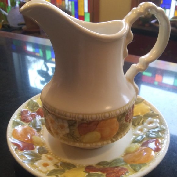 Vernon Ware by Metlox Della Robia Pitcher Creamer California - Picture 4 of 14